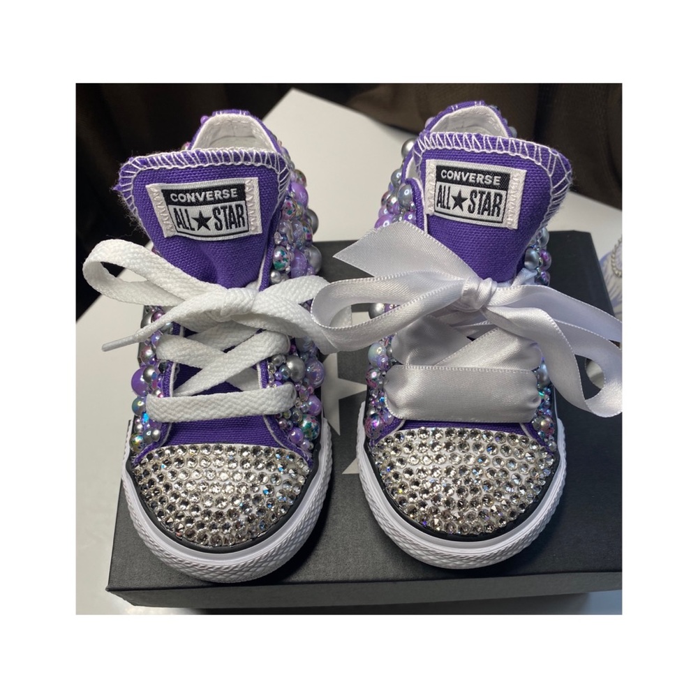 Converse Custom - Mixed beads w/Swarovski Crystals